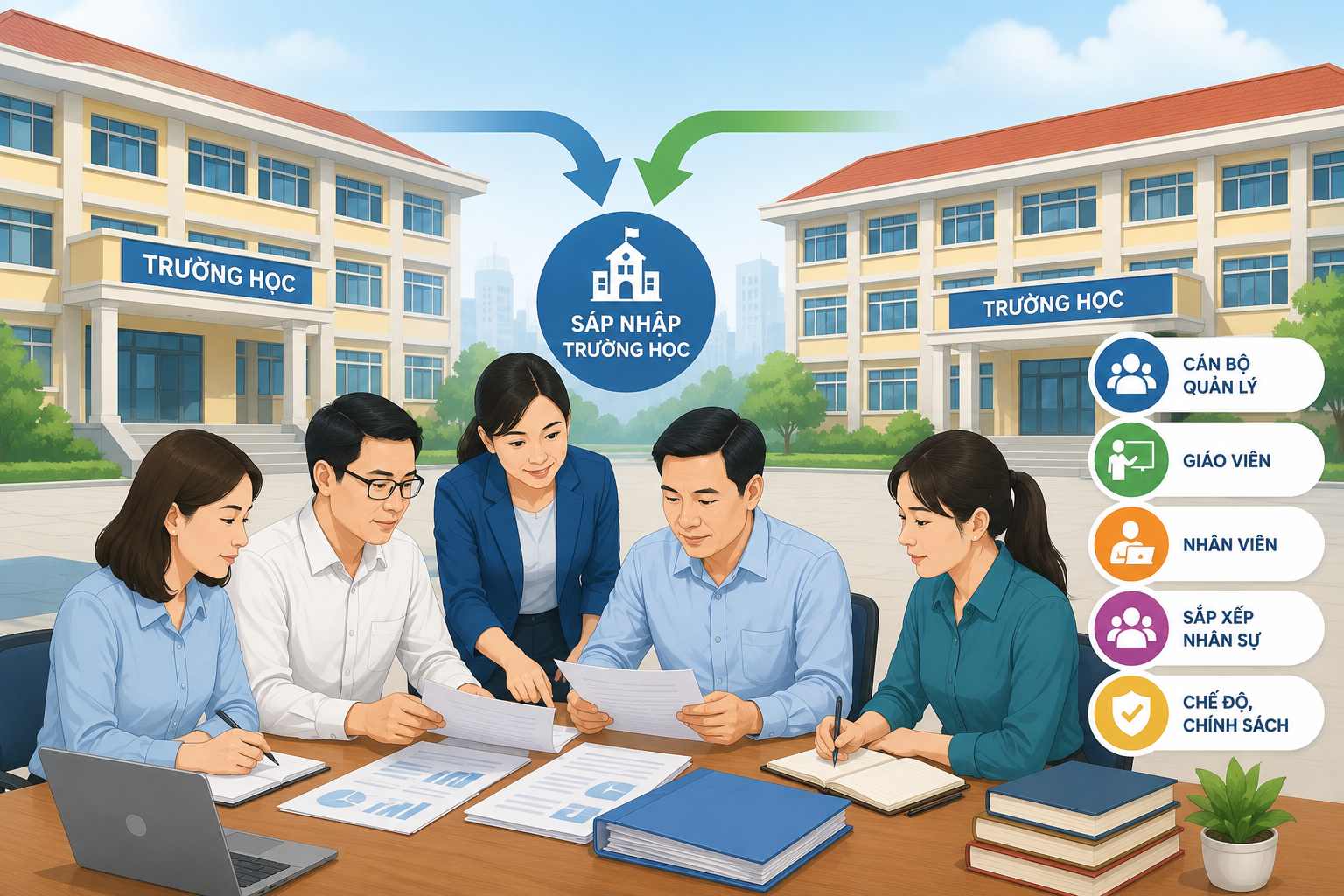 Not all cases of surplus after school merger are entitled to benefits. Photo AI