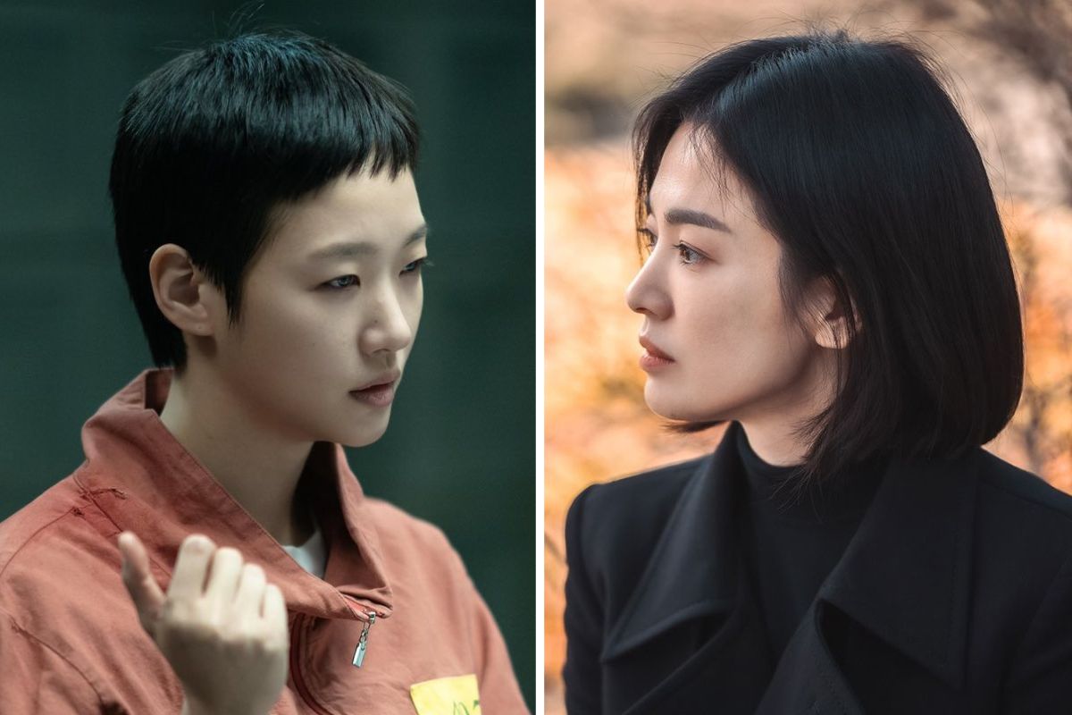 Kim Go Eun and Song Hye Kyo both won the Daesang trophy of the Blue Dragon Television Awards. Photo: Netflix