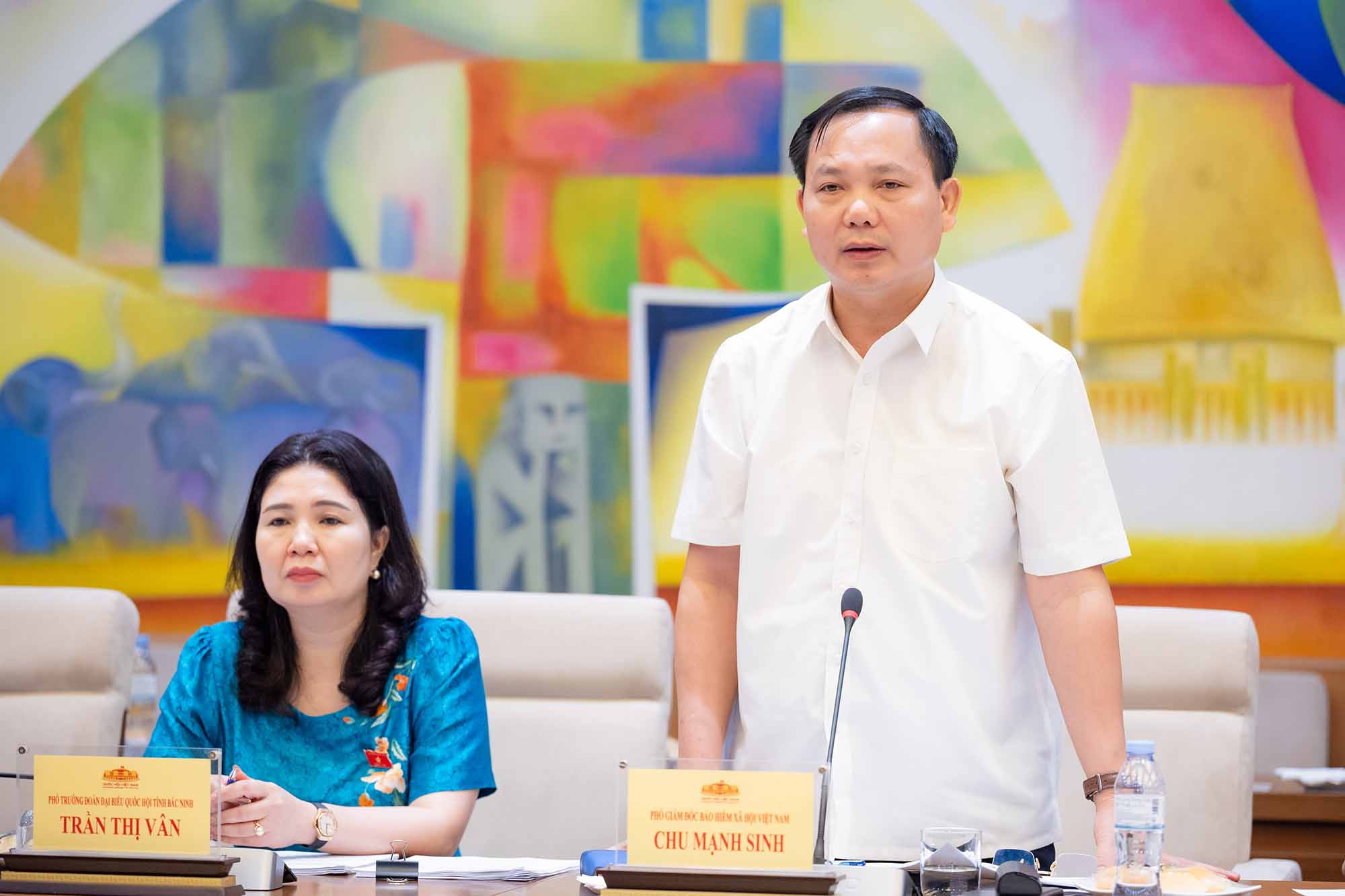 Phó Tổng Giám đốc Bảo hiểm xã hội Việt Nam Chu Mạnh Sinh. Ảnh: Vũ Hiếu.