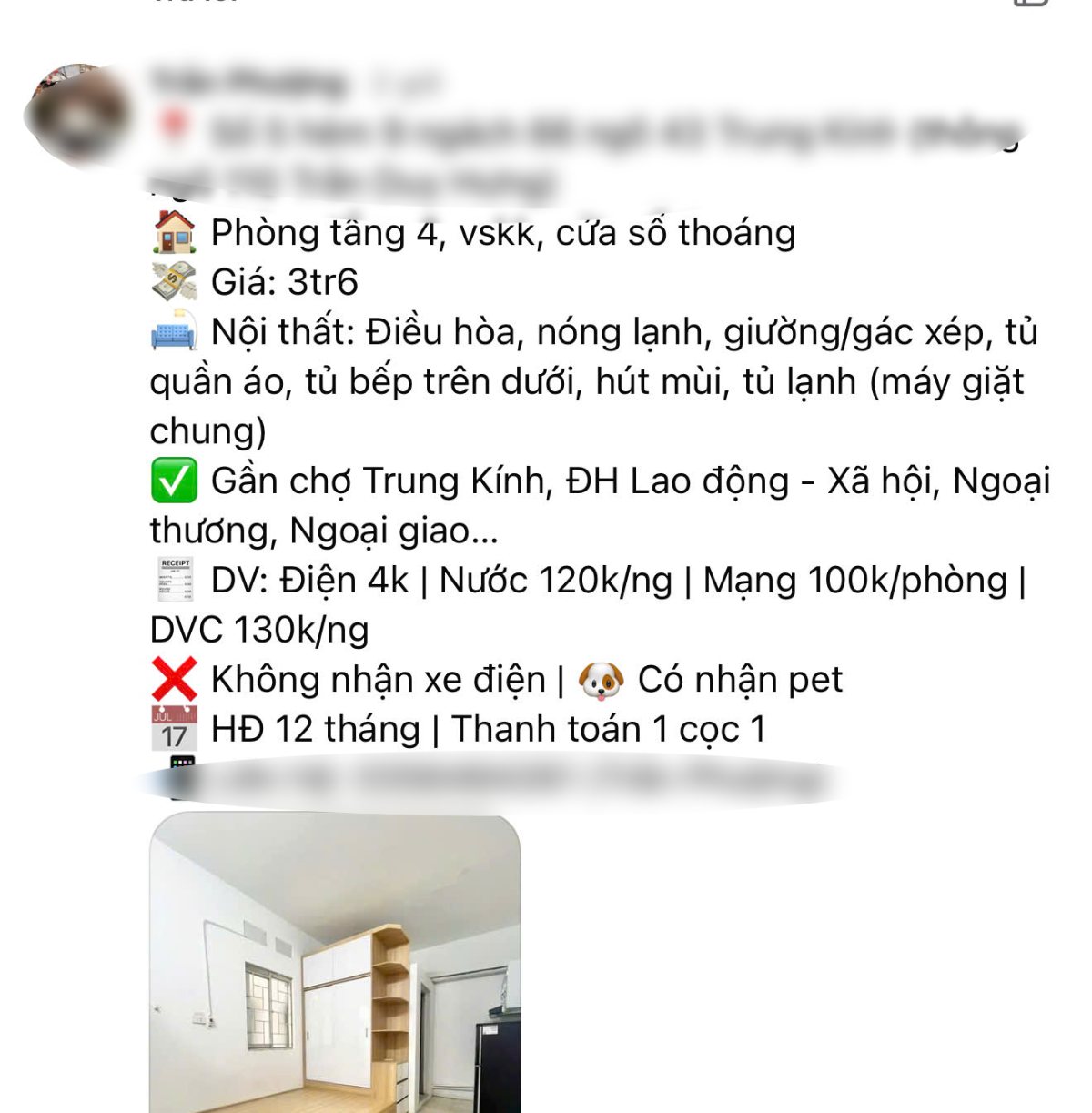 Nhiều bài đăng cho thuê nhà đi kèm tiêu chí cấm sạc xe điện. Ảnh: Như Hạ