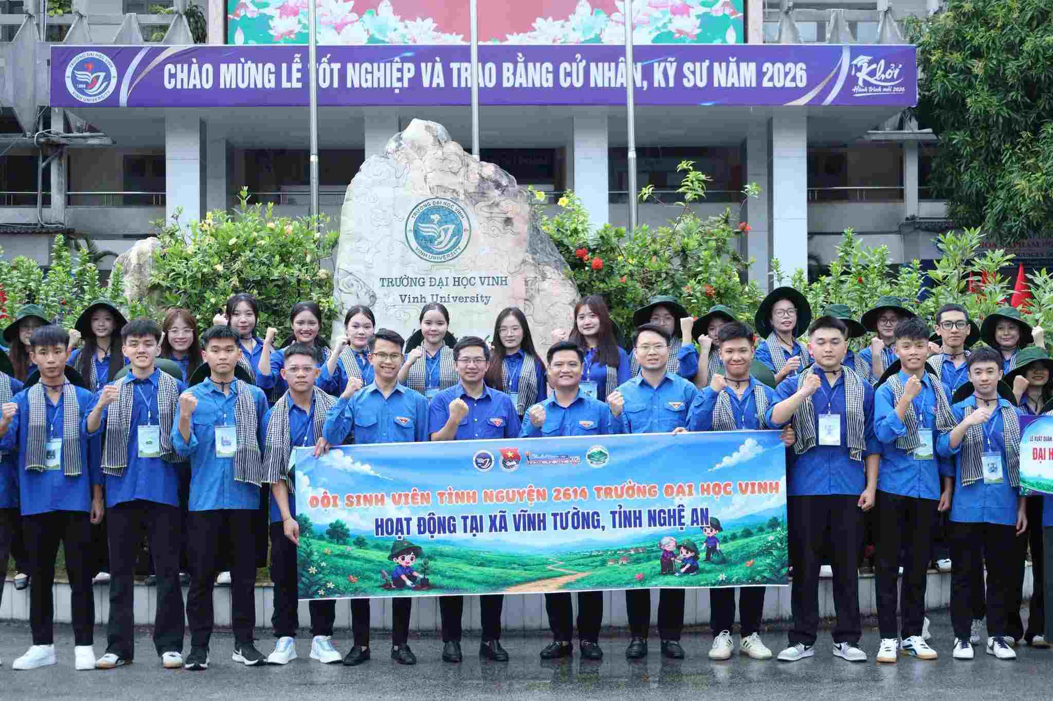Hơn 850 sinh viên Nghệ An tham gia Chiến dịch tình nguyện “Mùa Hè xanh” năm 2026. Ảnh: Ngọc Anh