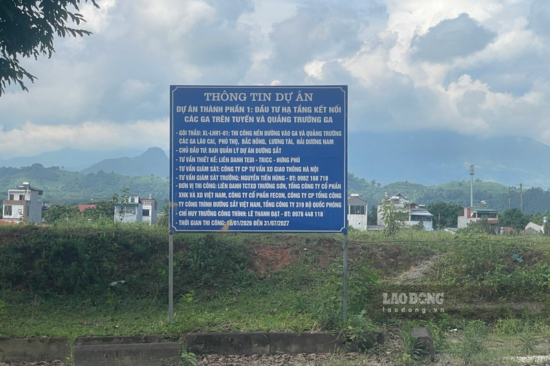Mặt bằng dự án thành phần đầu tư hạ tầng kết nối các ga và quảng trường ga đang được triển khai theo kế hoạch. Ảnh: Đinh Đại