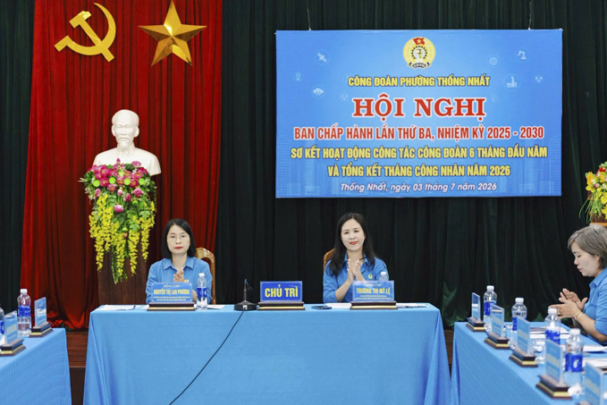 Công đoàn phường triển khai nhiệm vụ 6 tháng cuối năm. Ảnh: Thanh Tuấn 