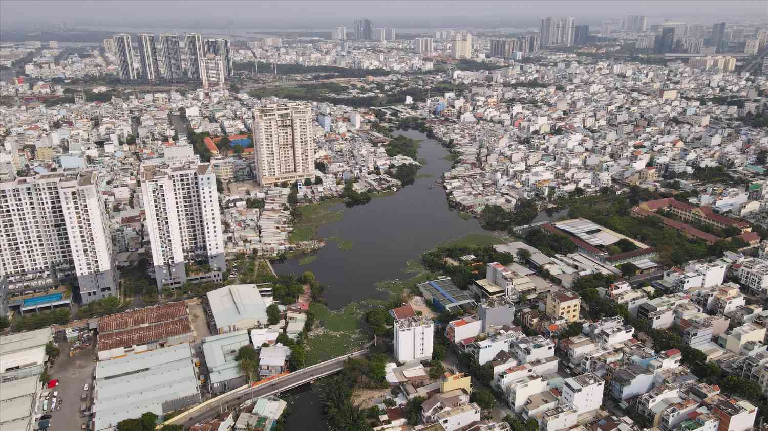 Ho Chi Minh City will renovate the Song Tan pond area. Photo: Anh Tu