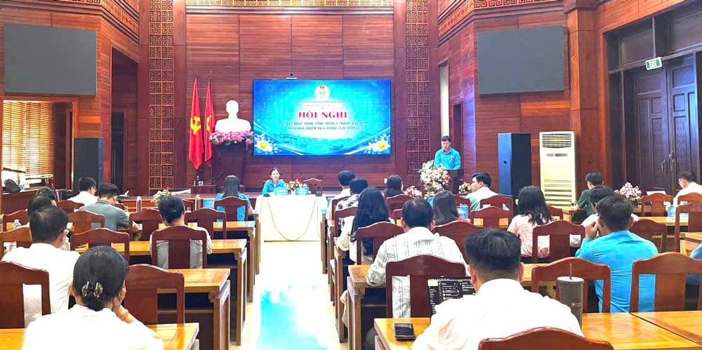 Hoi An Ward Trade Union organizes a conference to summarize trade union activities and the movement of workers and employees in the first 6 months of 2026. Photo: Da Nang Trade Union