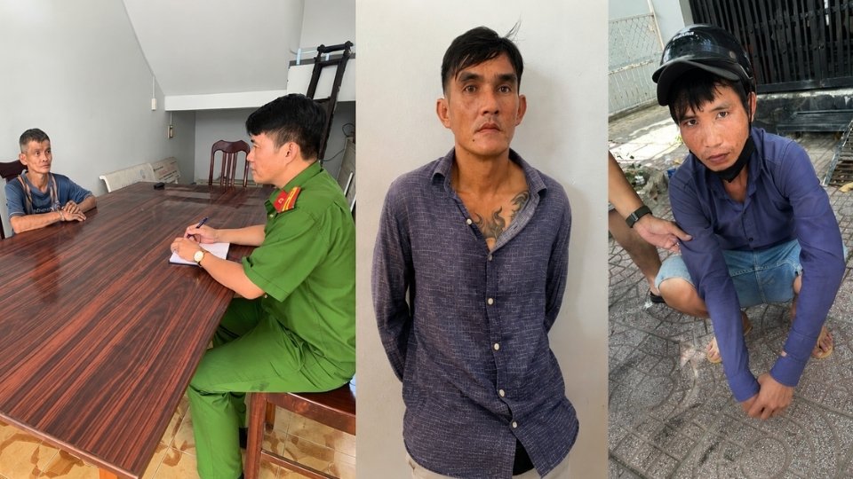 Tres acusados fueron procesados y detenidos temporalmente para investigar el acto de compraventa y posesión ilegal de drogas. Foto: Policía de Vinh Long