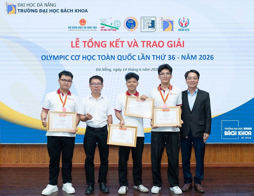 SV Duy Tân giành nhiều giải thưởng tại Olympic Cơ học Toàn quốc năm 2026. Ảnh: ĐH Duy Tân