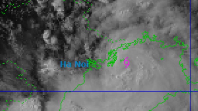 Weather forecast for tomorrow July 5, storm No. 1 moves from the sea to the mainland in a North-Northwest direction. Photo: National Center for Hydro-Meteorological Forecasting