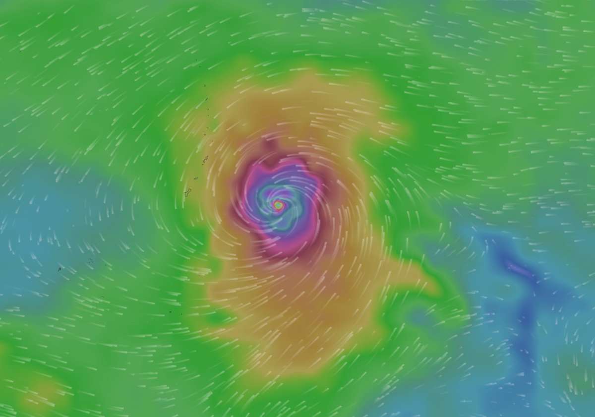 Super typhoon Bavi operating in the Pacific Ocean. Photo: Vietnam Disaster Monitoring System