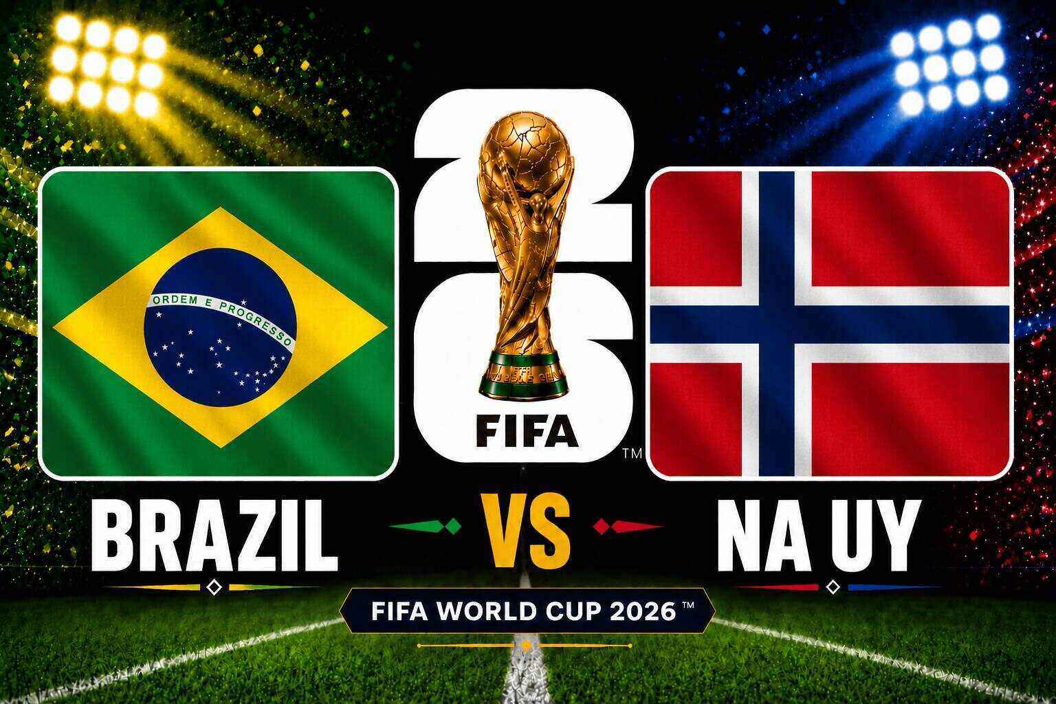 Predict the score of Brazil vs Norway at World Cup 2026. Graphics: Van An