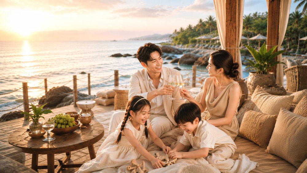 Những trải nghiệm về nghỉ dưỡng, ẩm thực và chăm sóc sức khỏe giúp các thành viên trong gia đình gắn kết hơn. Ảnh: VPBank