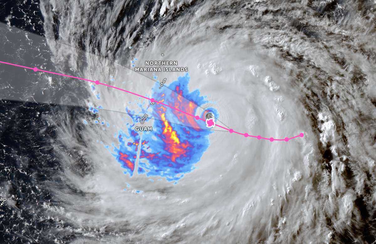 Actualización de la trayectoria del supertifón Bavi. Foto: JTWC