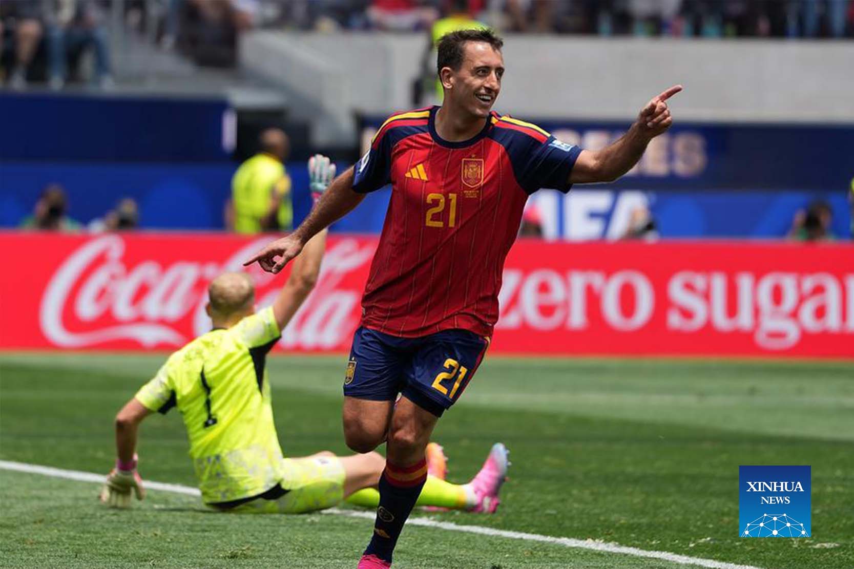 Mikel Oyarzabal tiene actualmente 4 goles en la Copa Mundial de 2026. Foto: Xinhua