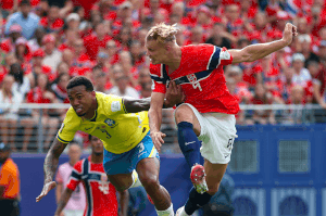 Erling Haaland lập cú đúp, giúp Na Uy loại Brazil ở vòng 1/8 World Cup 2026.