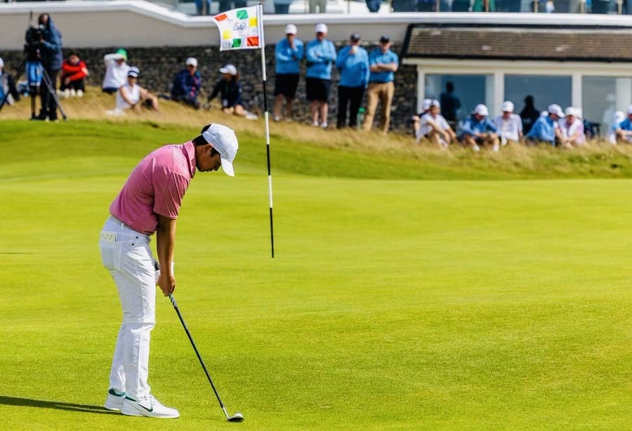 Golfer Nguyen Anh Minh still focuses on playing for the International Student Golf Team in the tournament. Photo: Arnold Palmer Cup 2026
