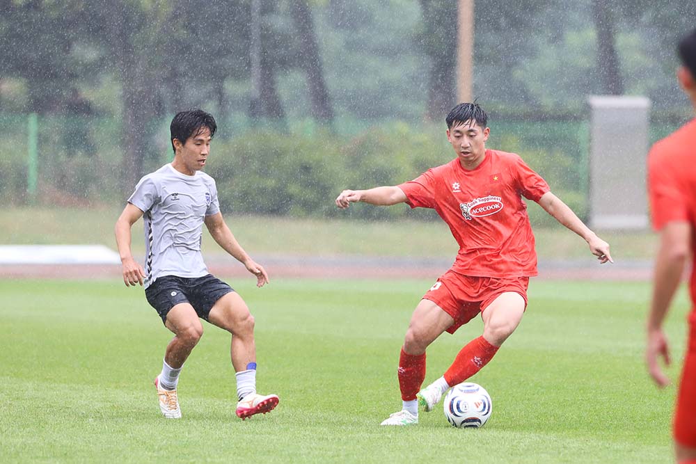 Trận đấu tập giúp ban huấn luyện đội tuyển Việt Nam đánh giá lực lượng trước ASEAN Cup 2026. Ảnh: VFF