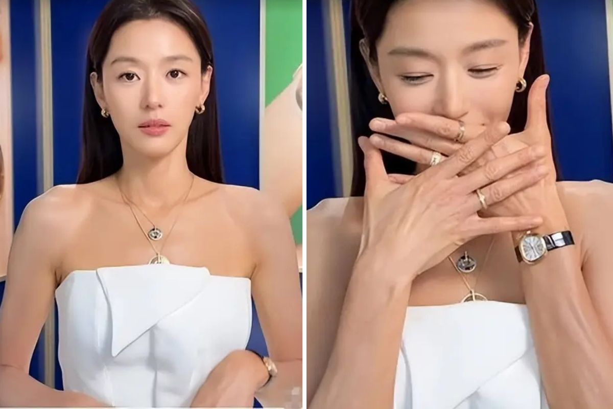 Dôi tay nhăn nheo gây tranh luận của Jun Ji Hyun. Ảnh: cắt từ video