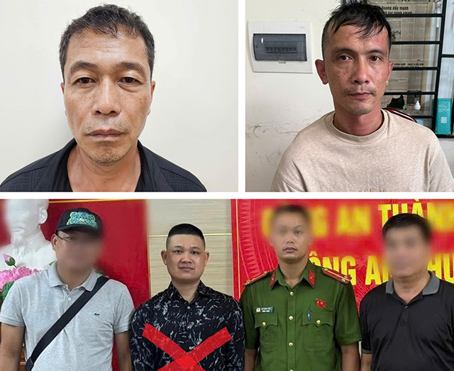 Các đối tượng truy nã nguy hiểm bị Công an bắt giữ. Ảnh: Công an Hải Phòng
