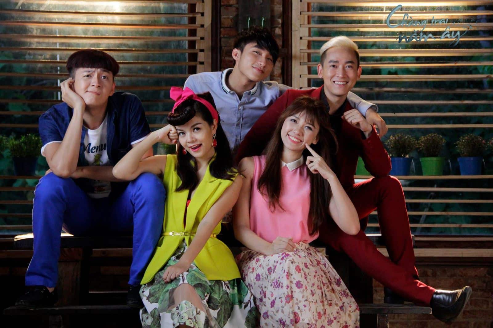 Son Tung M-TP, Pham Quynh Anh and Ngo Kien Huy once co-starred in the movie "The Boy of That Year". Photo: Film crew