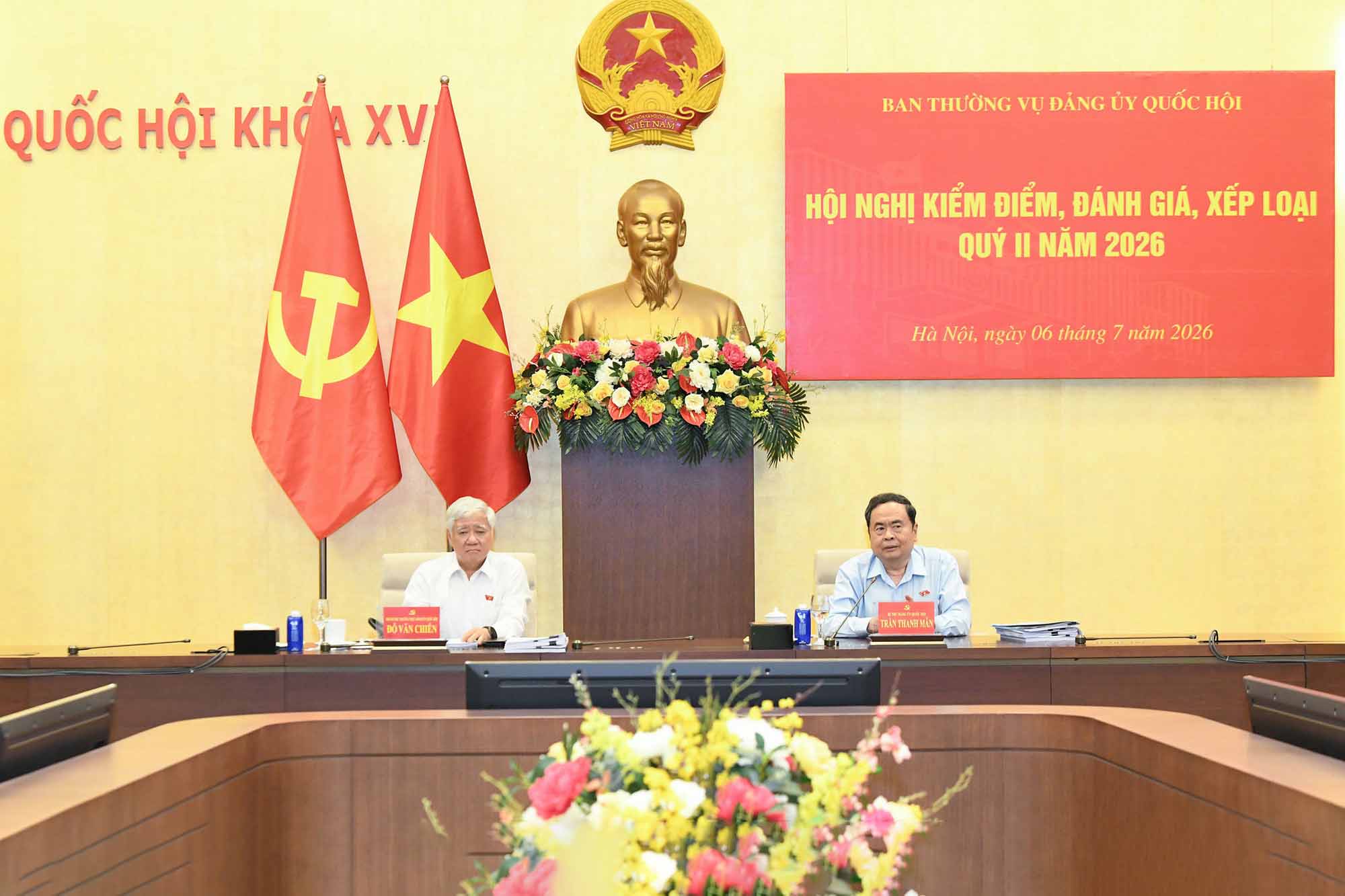 Ủy viên Bộ Chính trị, Chủ tịch Quốc hội Trần Thanh Mẫn đã chủ trì Hội nghị. Ảnh: Vũ Hiếu.