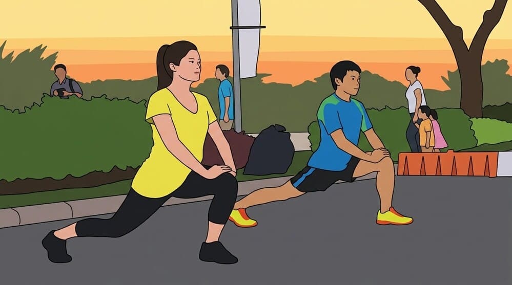 Skipping the warm-up part is one of the mistakes that easily leads to the risk of injury. Photo: AI