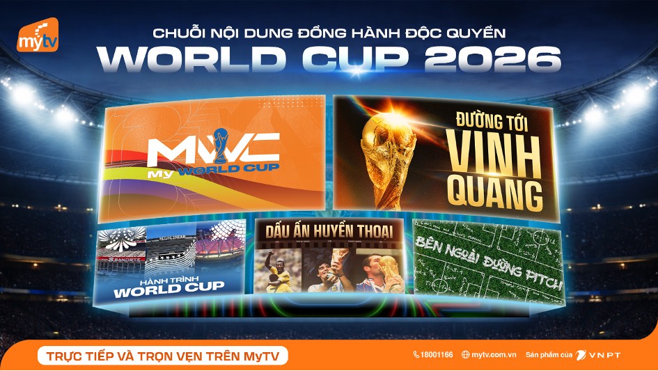 Những chương trình đồng hành cùng World Cup sẽ “nối dài” cảm xúc của khán giả trên MyTV. Ảnh: MyTV