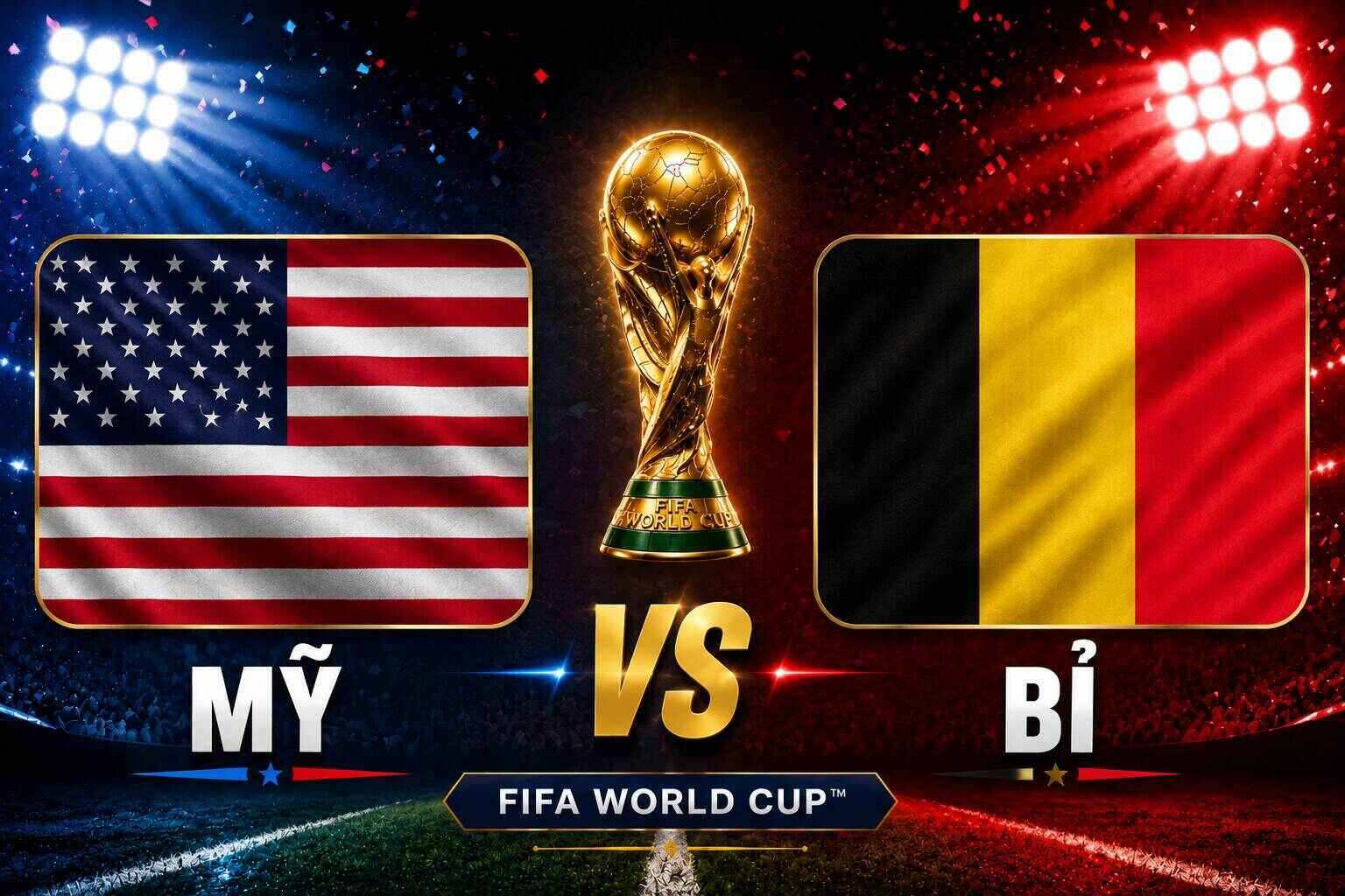 US vs Belgium score prediction at World Cup 2026. Graphics: AI