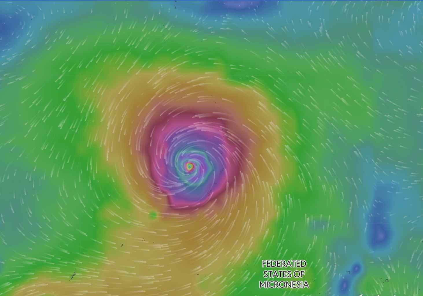 Imagen del supertifón Ba Vi. Foto: Sistema de Monitoreo de Desastres Naturales de Vietnam