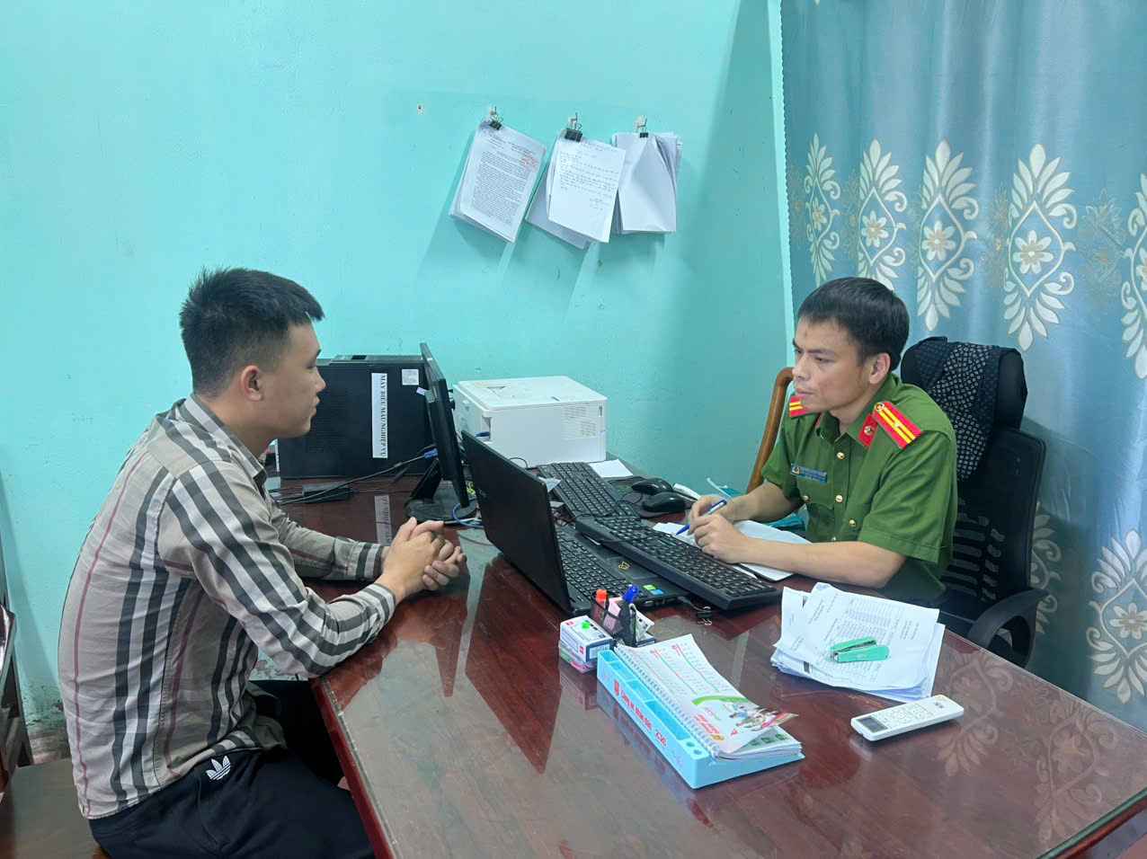 Khởi tố đối tượng cho vay lãi nặng ở xã Ngọc Lâm, Hưng Yên. Ảnh: Công an tỉnh Hưng Yên