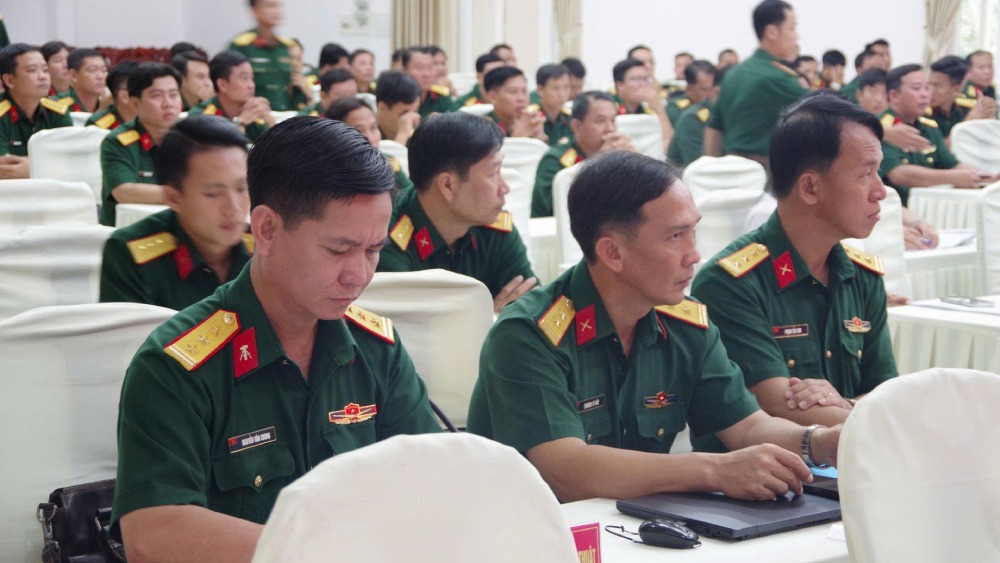 Đại biểu dự tập huấn. Ảnh: Bộ CHQS An Giang
