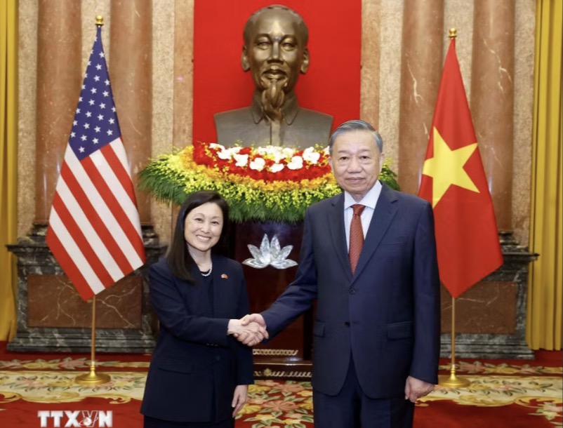 General Secretary and President To Lam receives US Ambassador Jennifer Wicks. Photo: VNA