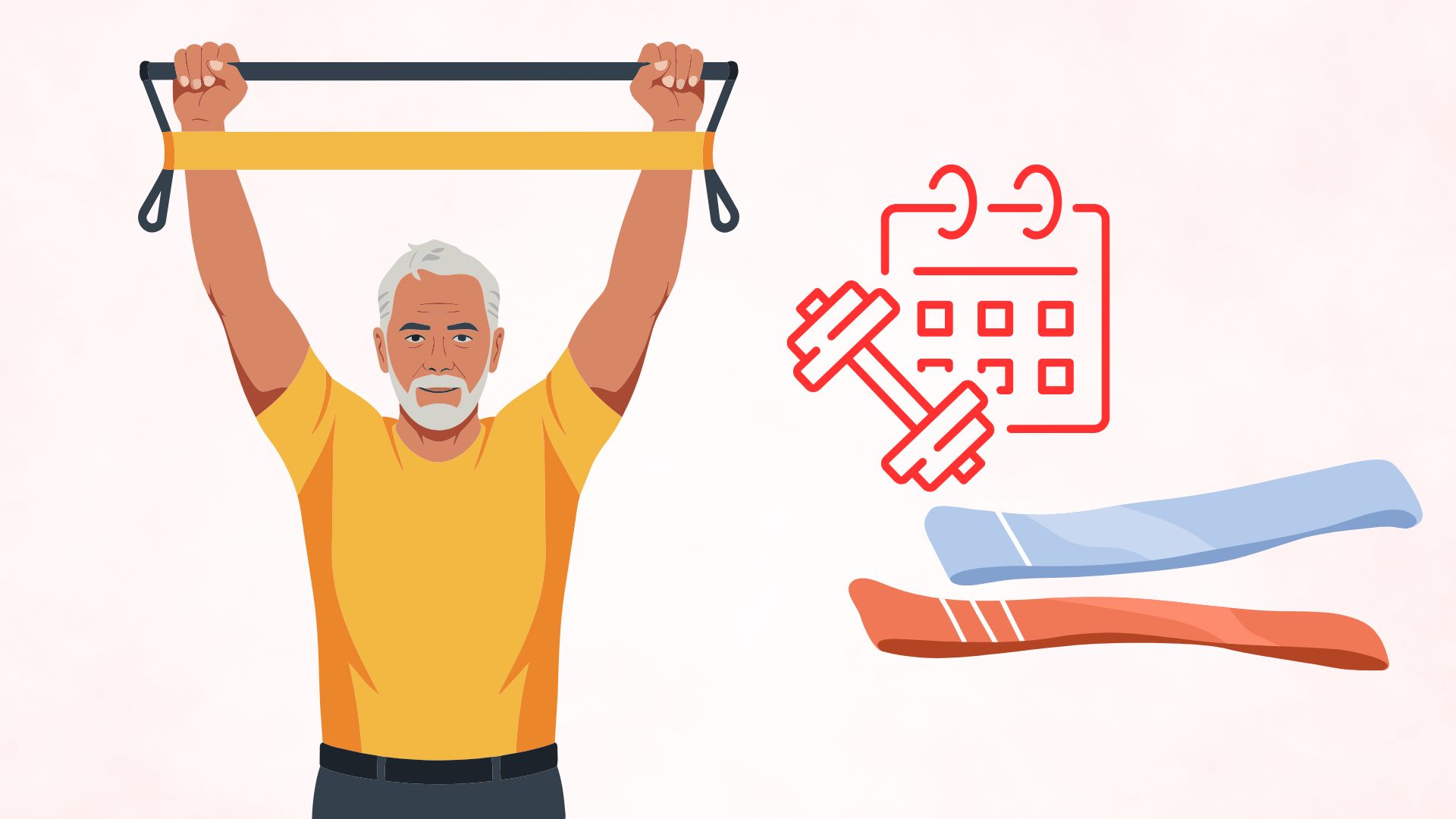 Stretching resistance rope is a simple exercise to help improve posture. Graphics: Thanh Thanh/Source: Canva