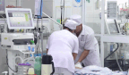 Medical staff on duty to take care of hand, foot and mouth patients