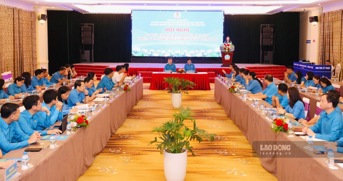 The emulation cluster of Midlands and Red River Delta provinces (Emulation Cluster No. 2) organizes a conference to summarize emulation and commendation work in the first 6 months of the year, and deploy tasks for the last 6 months of 2026. Photo: Ha Vi