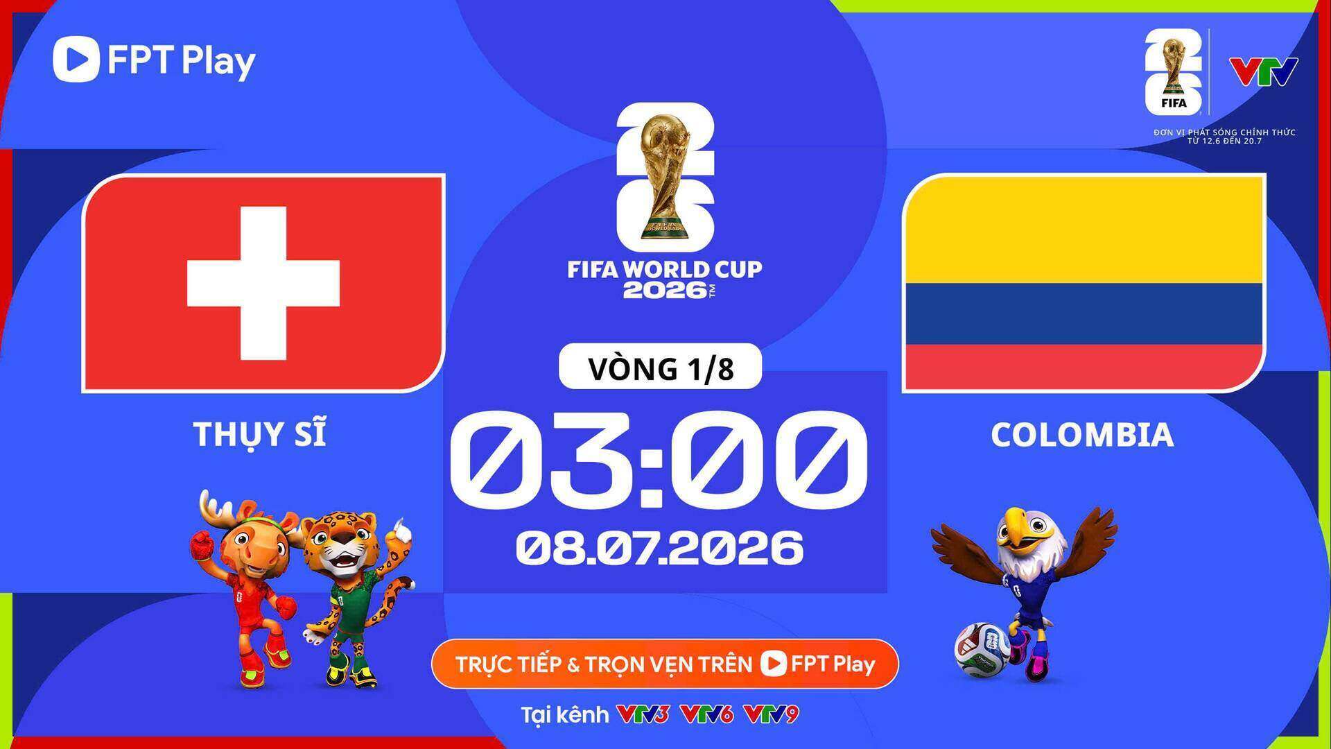 Switzerland vs Colombia score prediction at World Cup 2026. Graphics: FPT Play