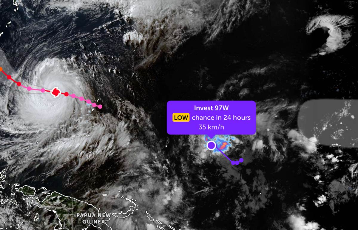 太平洋で台風バービーの後に新たに形成された低気圧。写真:JTWC