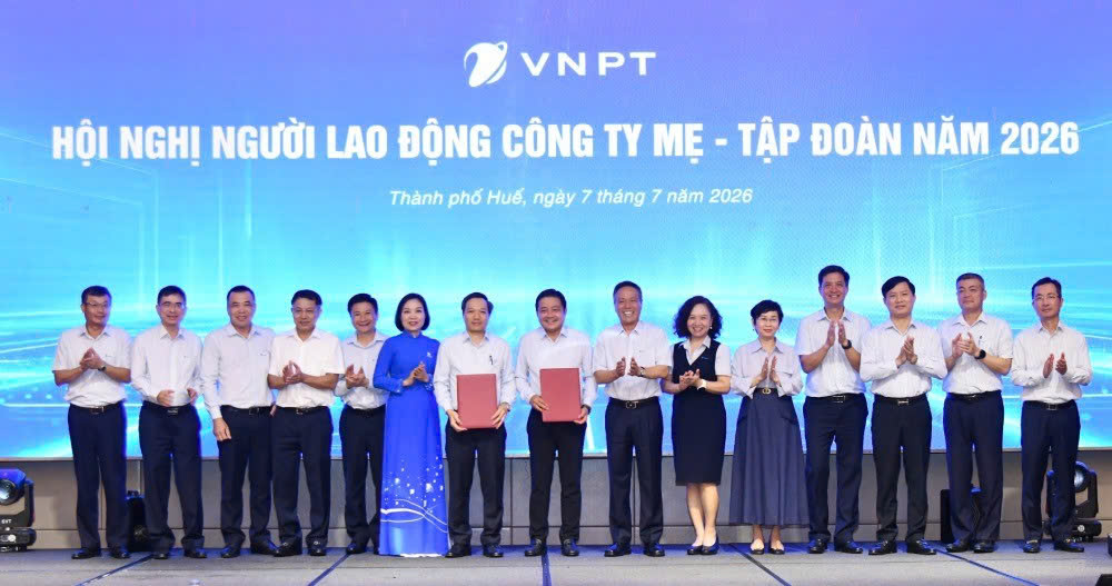 July 7, VNPT Group organizes the 2026 Employee Conference. Photo: Provided by VNPT Trade Union