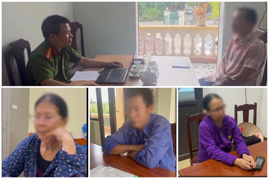 Công an đã làm việc với nhiều người tương tác với hệ thống trang "thoibao.de" của Lê Trung Khoa. Ảnh: Công an Phú Thọ