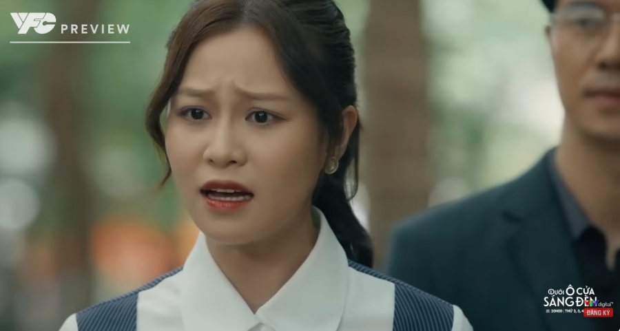 Diệu đứng ra bảo vệ Sơn khi bị chỉ trích trong tập 23 phim “Dưới ô cửa sáng đèn“. Ảnh: VFC. 
