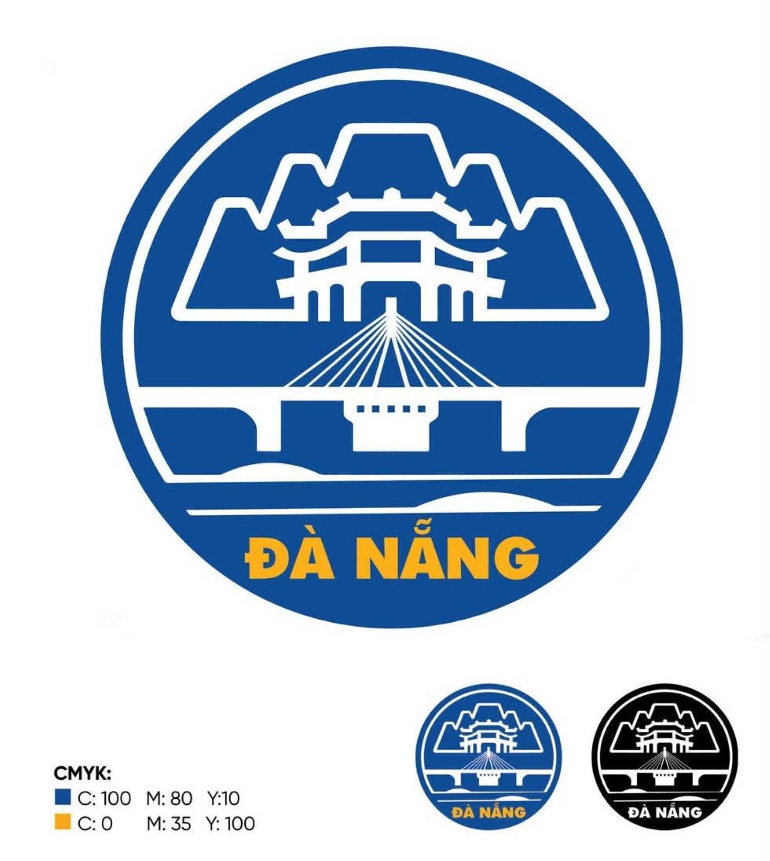 Một trong 5 mẫu logo Đà Nẵng được Ban tổ chức cuộc thi Biểu trưng TP chọn, công bố để lấy ý kiến nhân dân từ ngày 3-9.7. Ảnh: Ban tổ chức cung cấp