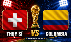 Live football Switzerland vs Colombia at World Cup 2026.