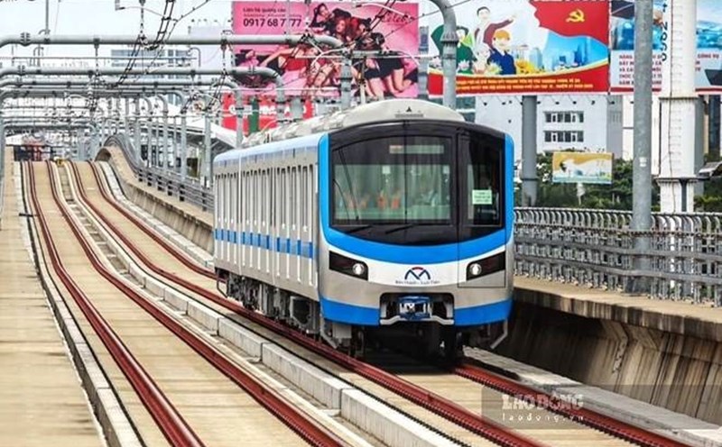 Metro Line 1 (Ben Thanh - Suoi Tien) is the first urban railway line in Ho Chi Minh City that has been completed and put into operation. Photo: Anh Tu