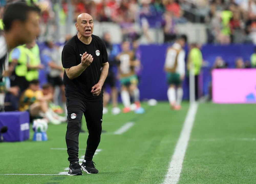 Coach Hossam Hassan mentioned Lionel Messi's name when expressing his opinion on refereeing after the match. Photo: Xinhua