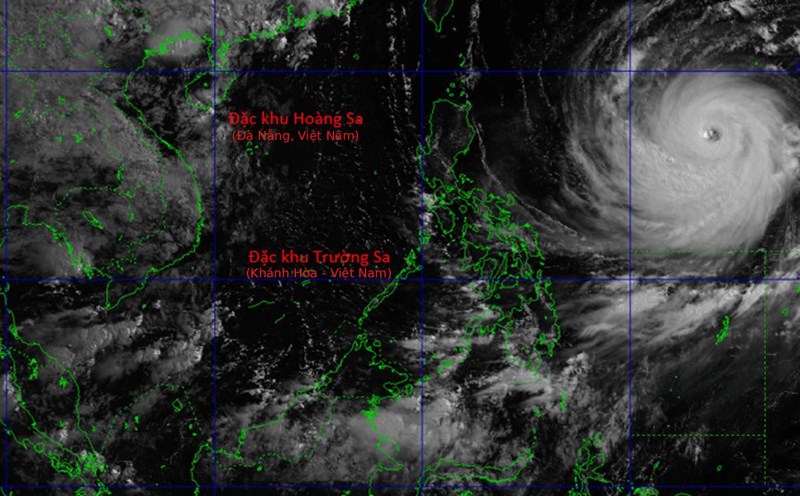 Image of super typhoon Ba Vi (international name Bavi) on satellite cloud image Himawari of Japan at 7:50 am on July 8. Source: National Center for Hydro-Meteorological Forecasting