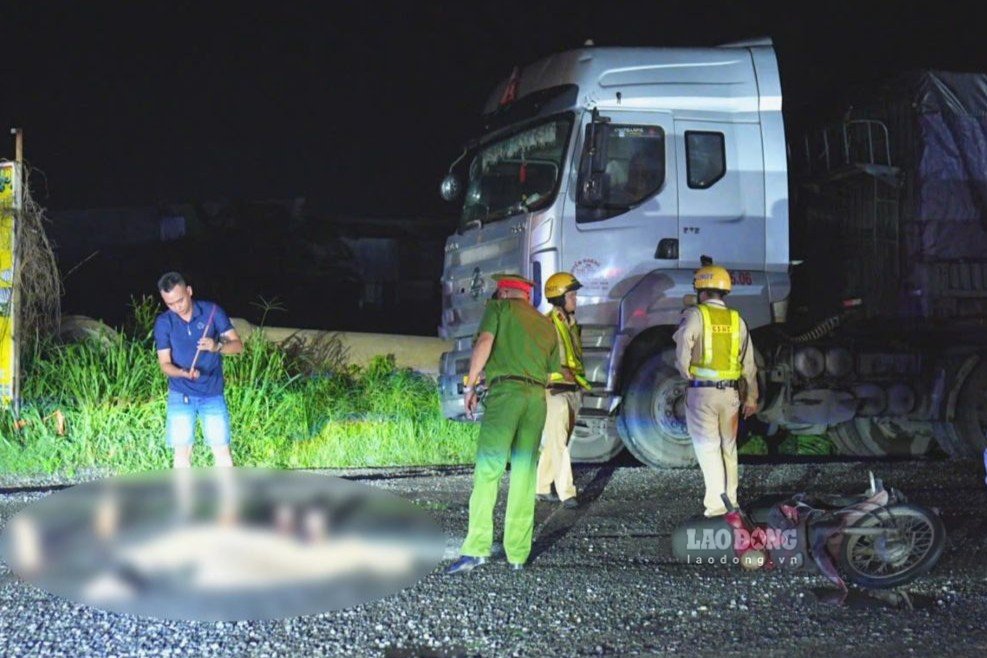 Scene of the traffic accident that killed one person in Chau Pha commune. Photo: Thanh An