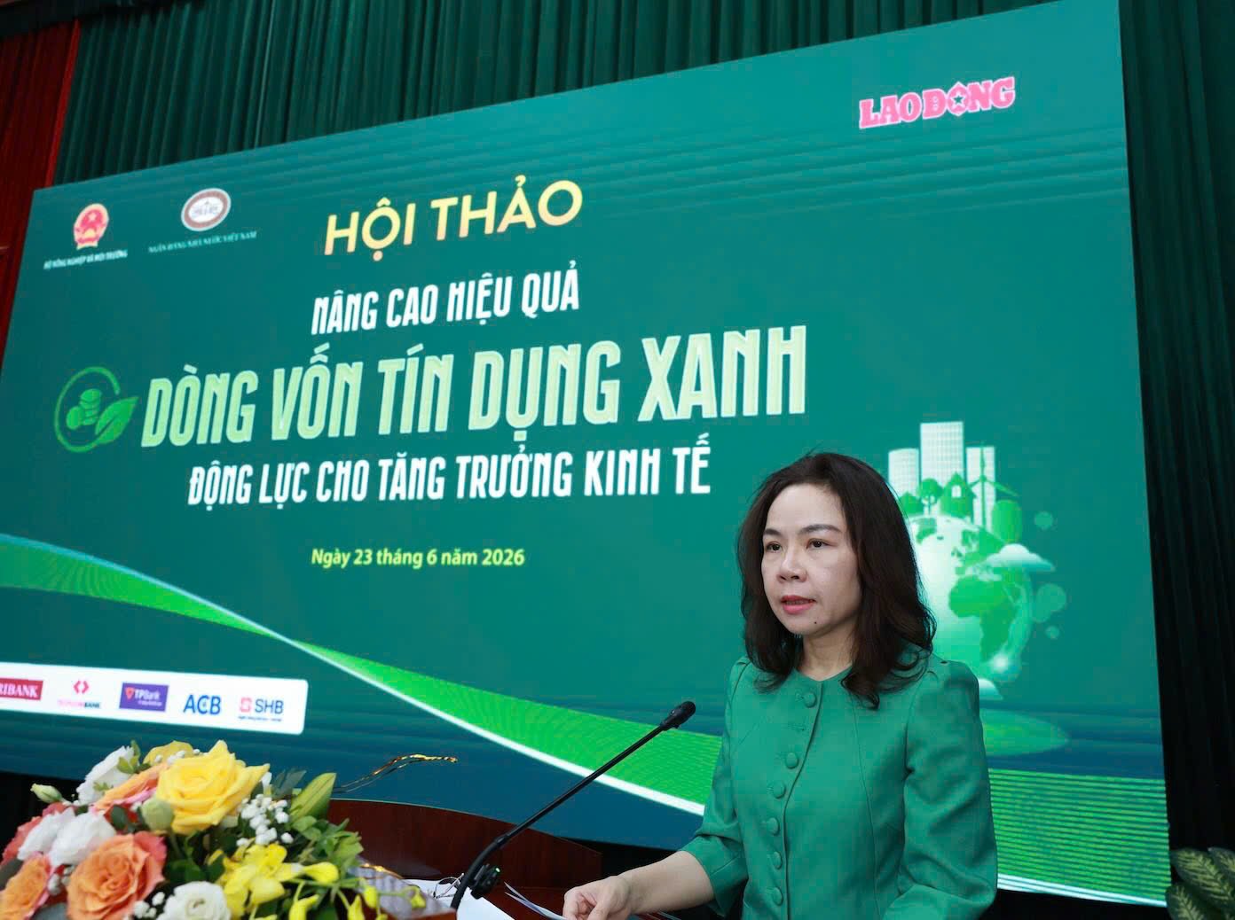 Bà Hà Thu Giang, Vụ trưởng Vụ Tín dụng các ngành kinh tế (Ngân hàng Nhà nước)