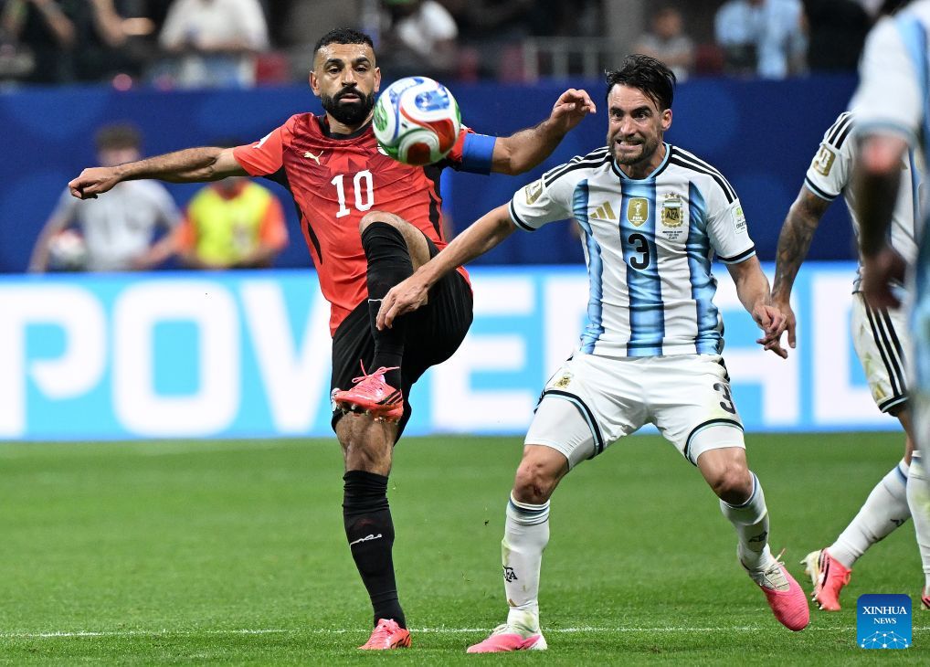 Trận Argentina 3-2 Ai Cập tại vòng 1/8 World Cup 2026 có 5 bàn thắng, trong đó pha lập công của Enzo Fernandez ở phút 90+2 là bàn thắng thứ 3.000 trong lịch sử World Cup. Ảnh: Xinhua