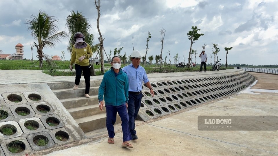 Dự án hồ chứa nước ngọt Lạc Địa được kỳ vọng bảo đảm nguồn nước ngọt cho người dân và sản xuất. Ảnh: Hoàng Lộc