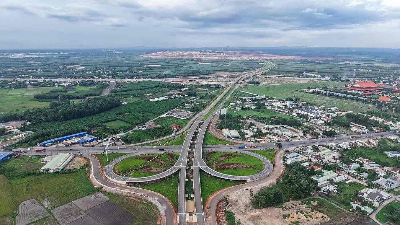 Nút giao kết nối với Quốc lộ 51 đến sân bay Long Thành. Ảnh: Tổng Công ty Cảng hàng không Việt Nam (ACV)