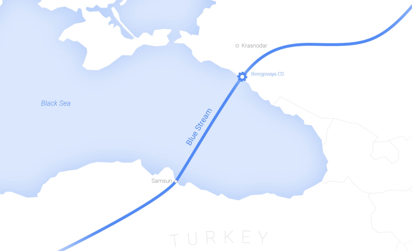Blue Stream gas pipeline connecting Russia and Turkey. Photo: Gazprom